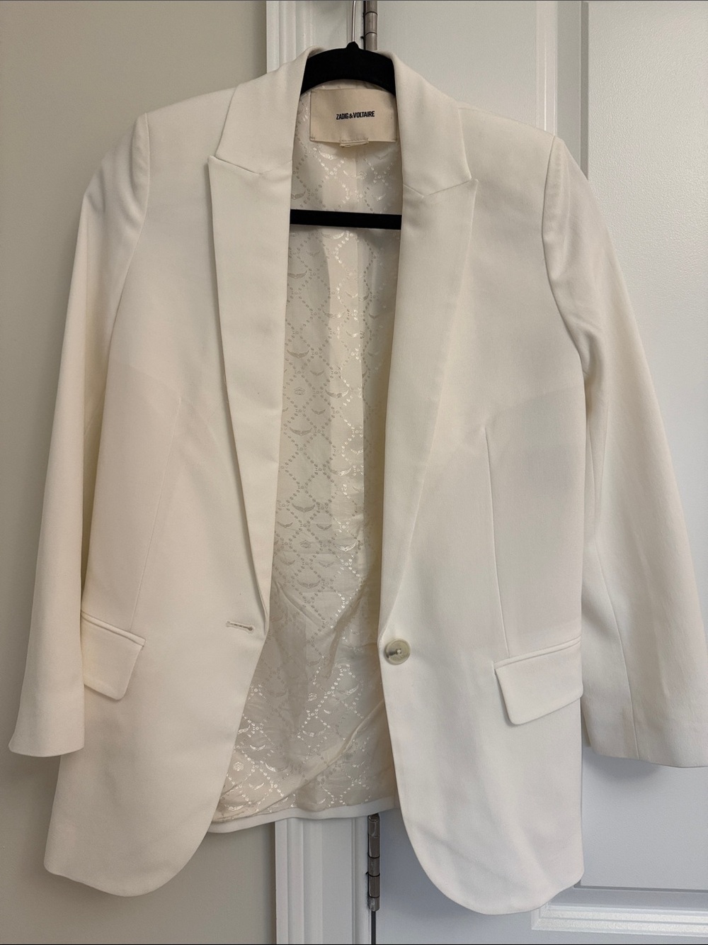 Zadig & Voltaire Off-White Single-Button Blazer
